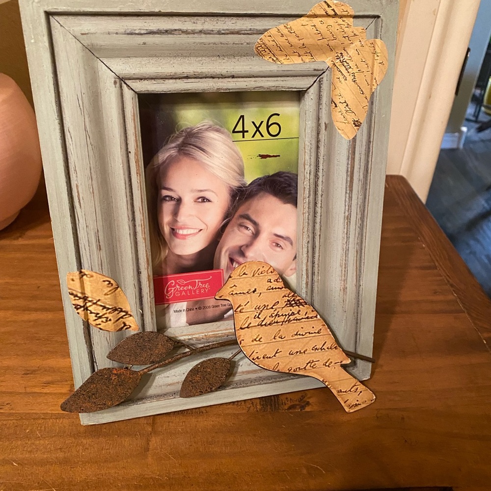 Light blue wood frame